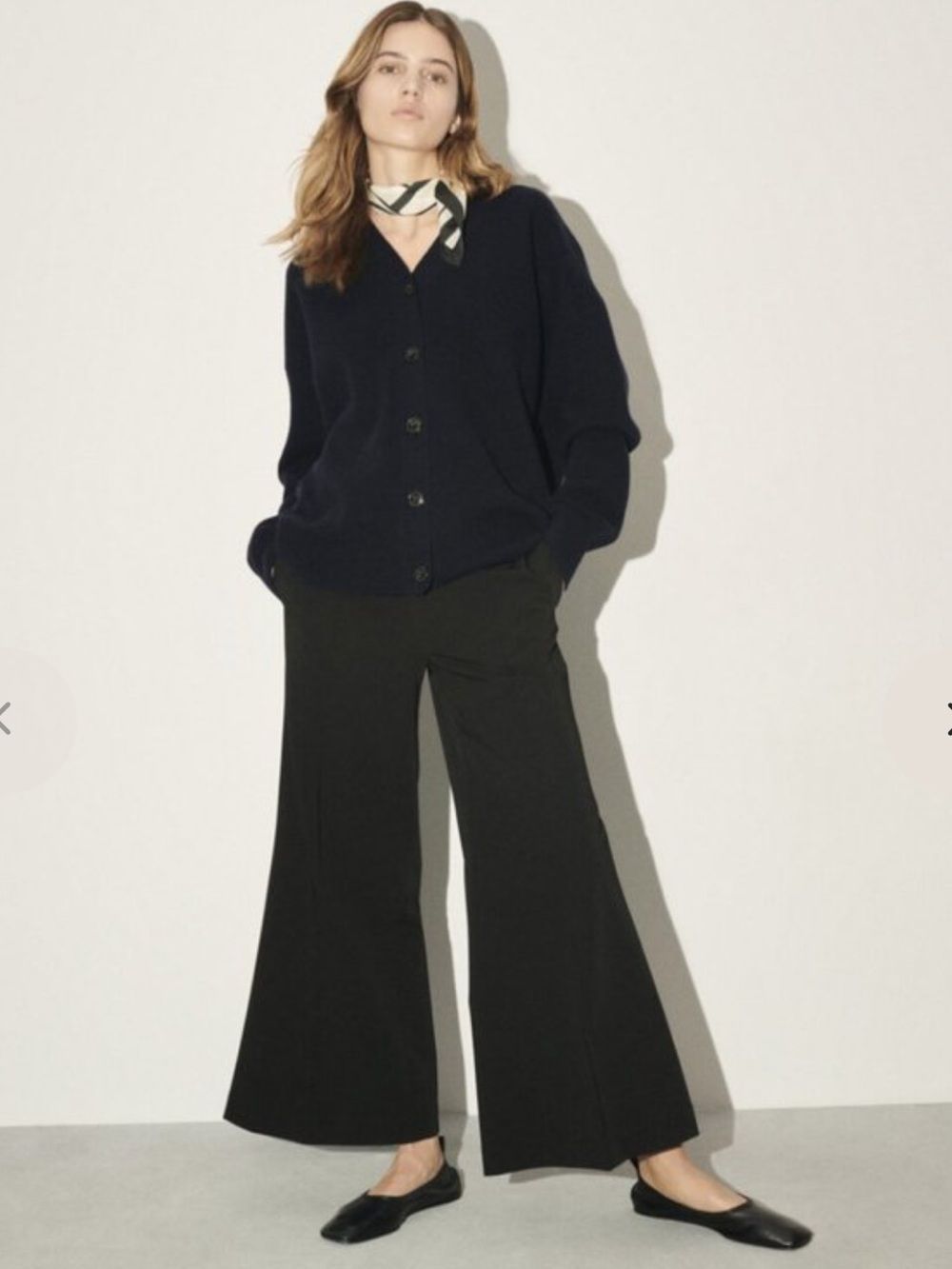$298 Closed Valery Navy Cropped Wide Leg Trousers Pants Size 29